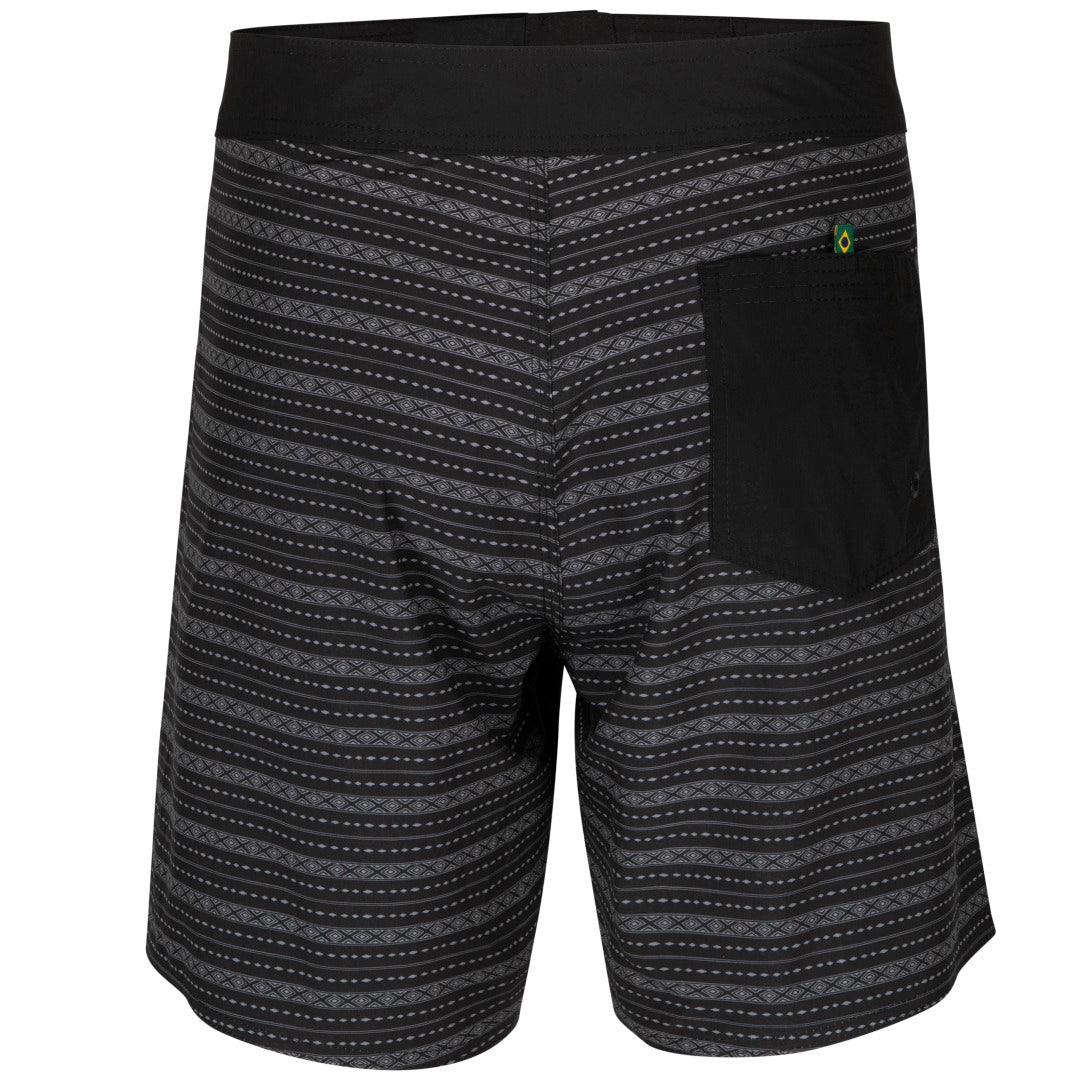 Shorts de Praia Havaianas Listrado Patchwork - Preto