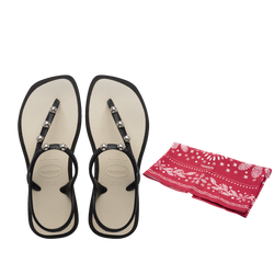 Kit Havaianas Dia das Mães 2026: Flash Fusion Preta +Lenço