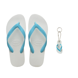 Kit Havaianas: Chinelo Tradi Preta + Chaveiro Tradi Azul