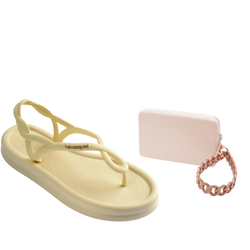 Kit Havaianas para Presente: Luna Point Puffed + Mini Bag Chain Cromado