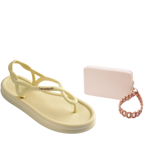 Kit Havaianas para Presente: Luna Puffed + Mini Bag Chain Cromado