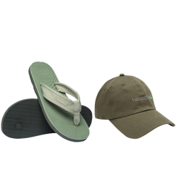 Kit Havaianas Brasil: Surfer Coast + Boné Havaianas