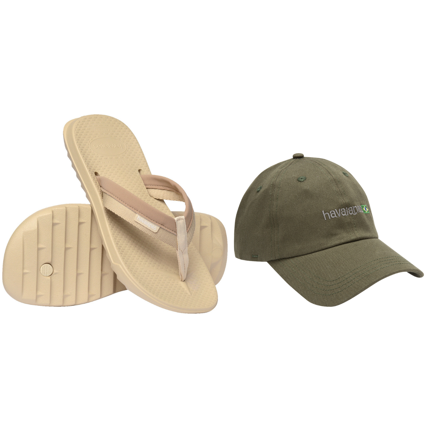 Kit Havaianas para eles: Track Plus + Boné