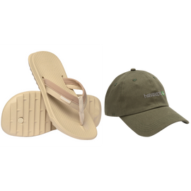 Kit Havaianas para eles: Track Plus + Boné