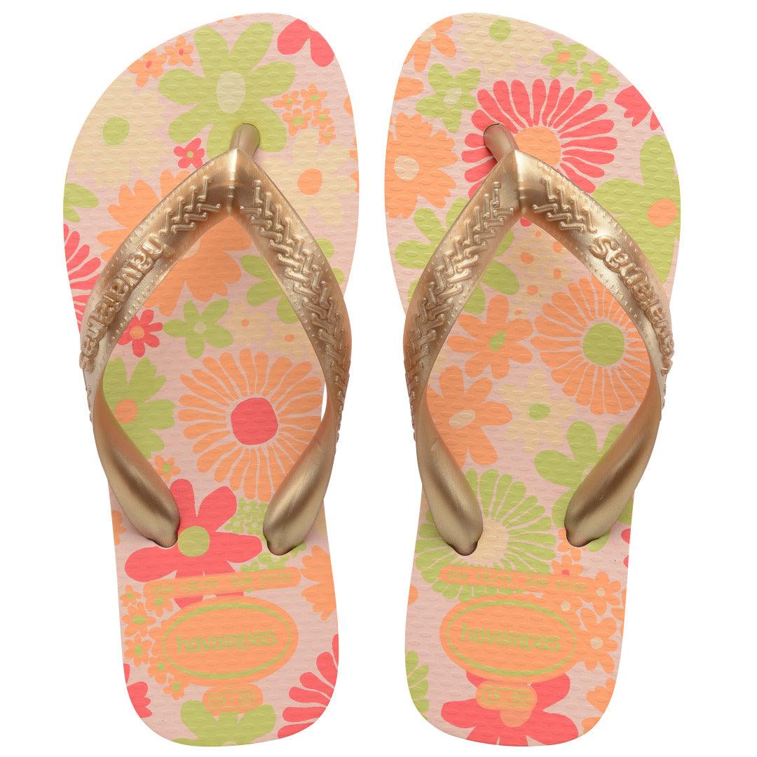 Chinelo Havaianas Infantil Flores - Rosa Ballet