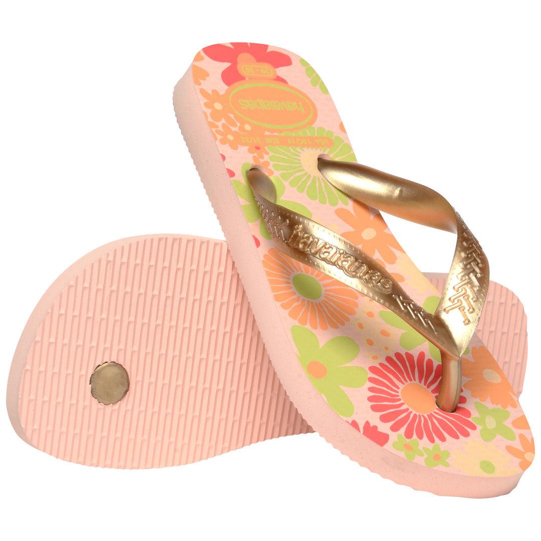 Chinelo Havaianas Infantil Flores - Rosa Ballet
