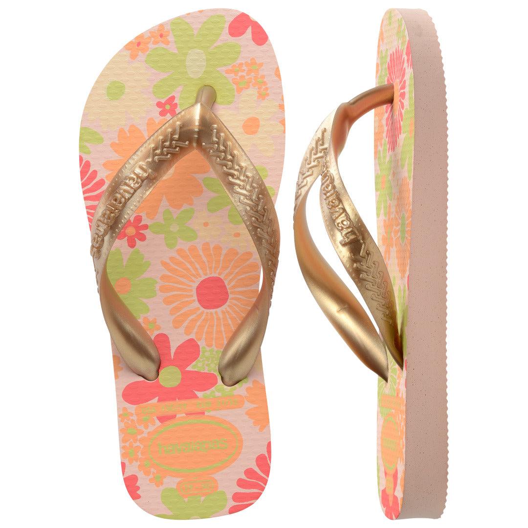 Chinelo Havaianas Infantil Flores - Rosa Ballet