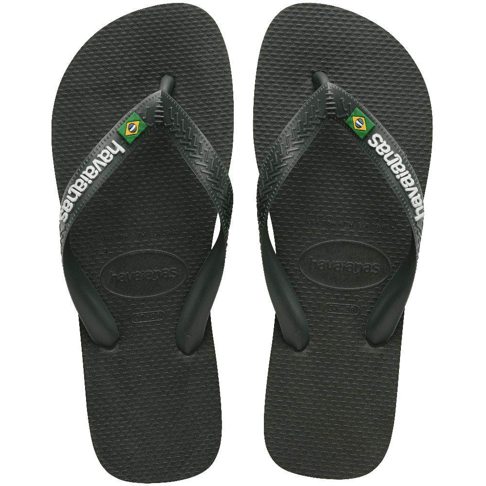 Chinelo Havaianas Brasil Logo - Verde Olive