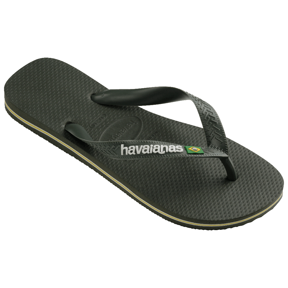 Chinelo Havaianas Brasil Logo - Verde Olive