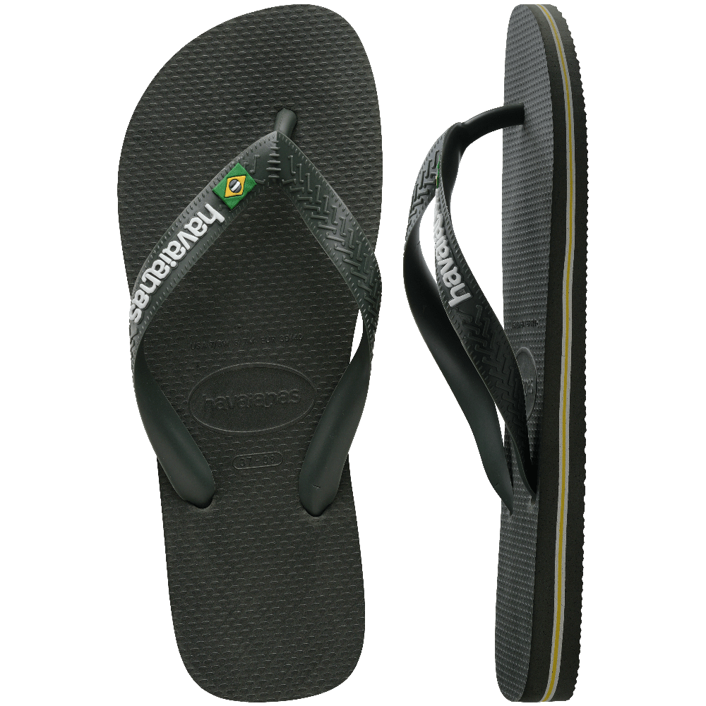 Chinelo Havaianas Brasil Logo - Verde Olive