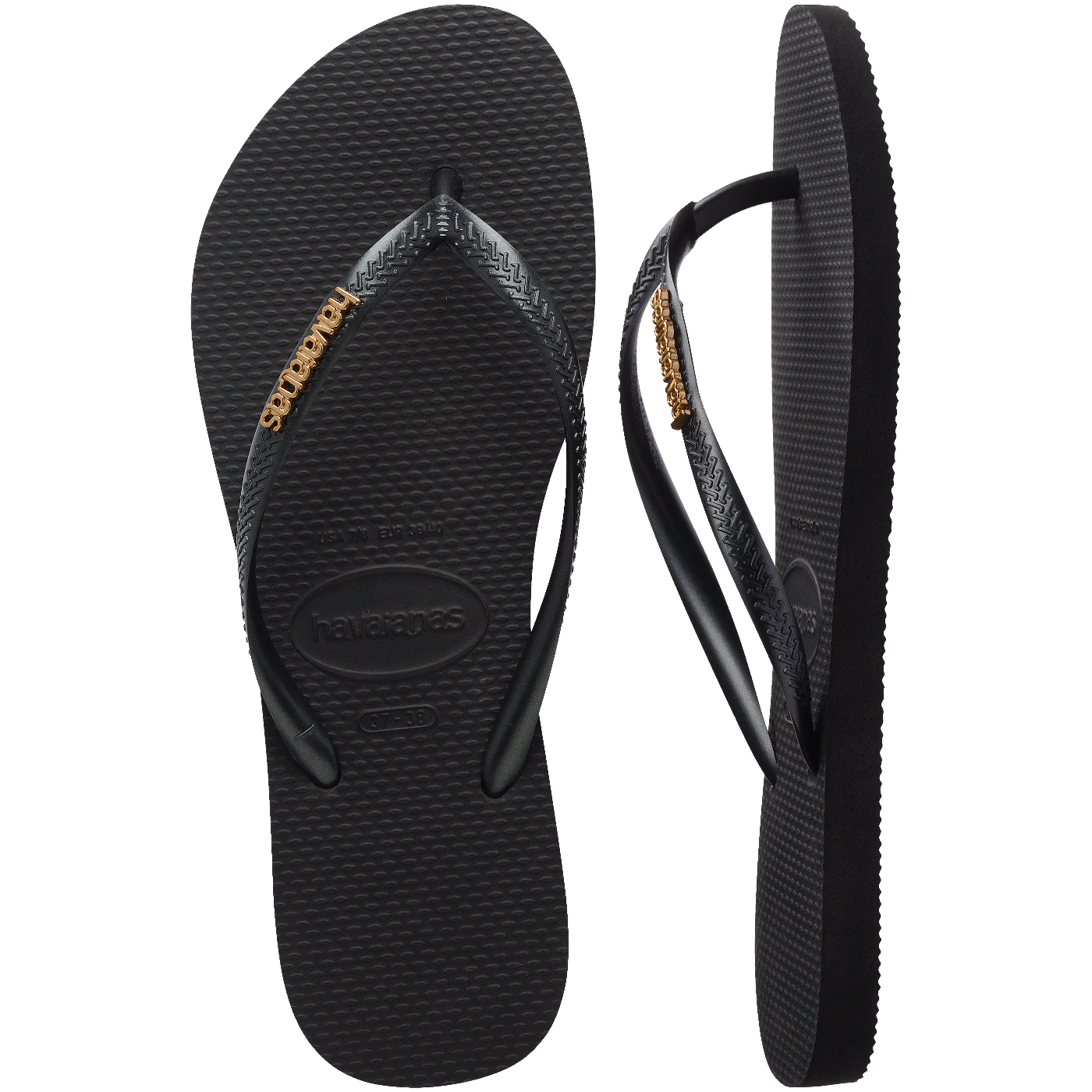 Chinelo Havaianas Slim Logo Metallic