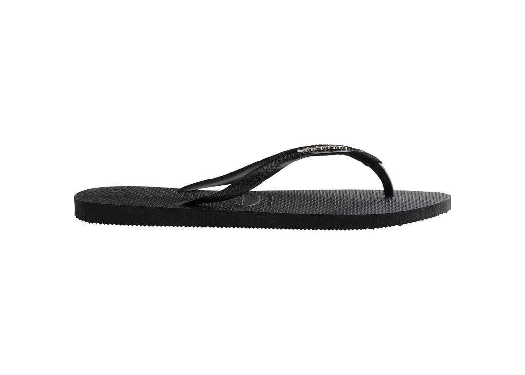 Chinelo Havaianas Slim Logo Metallic - Preto