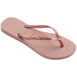 Chinelo Havaianas Slim Logo Metallic - Rosa Crocus