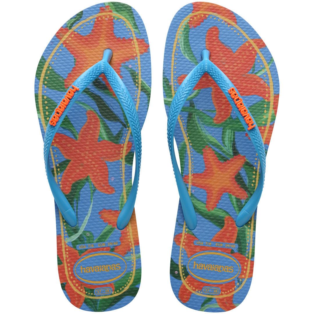 Chinelo Havaianas Slim Tropical - Turquesa
