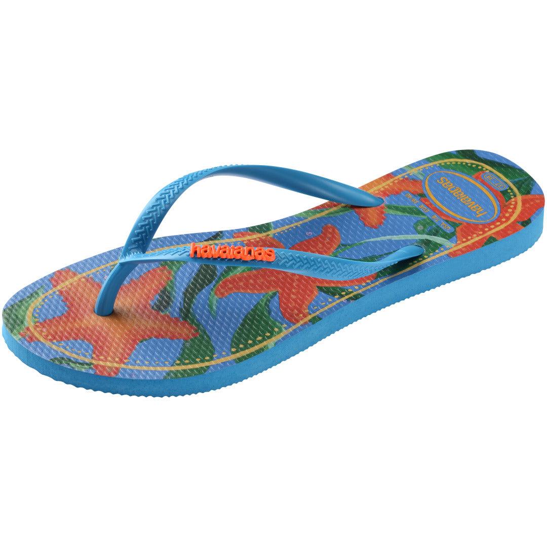 Chinelo Havaianas Slim Tropical - Turquesa