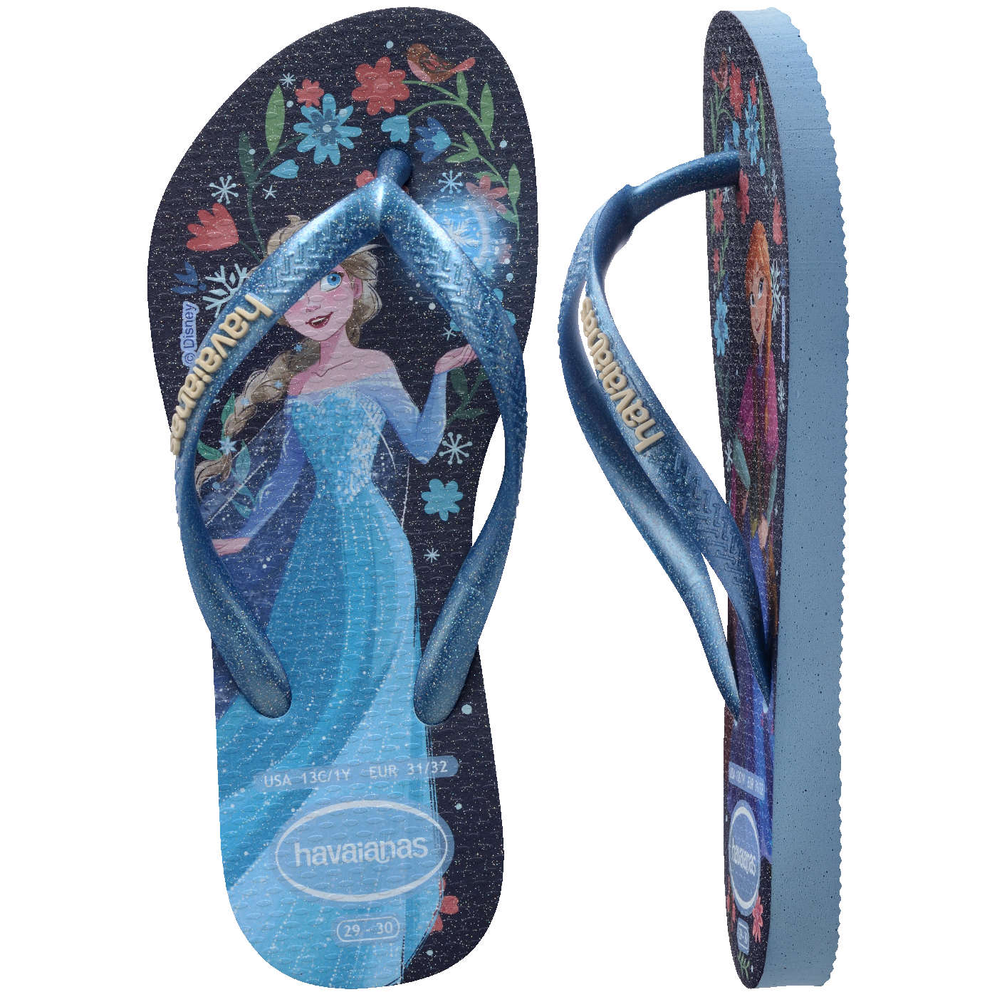 Chinelo Havaianas Infantil Slim Princesas Frozen