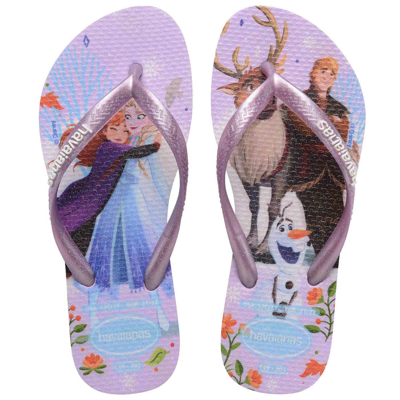 Chinelo Havaianas Infantil Slim Princesas Frozen