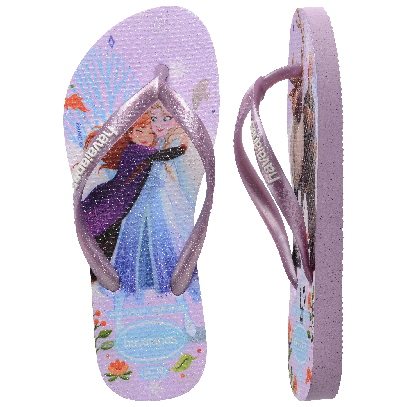 Chinelo Havaianas Infantil Slim Princesas Frozen