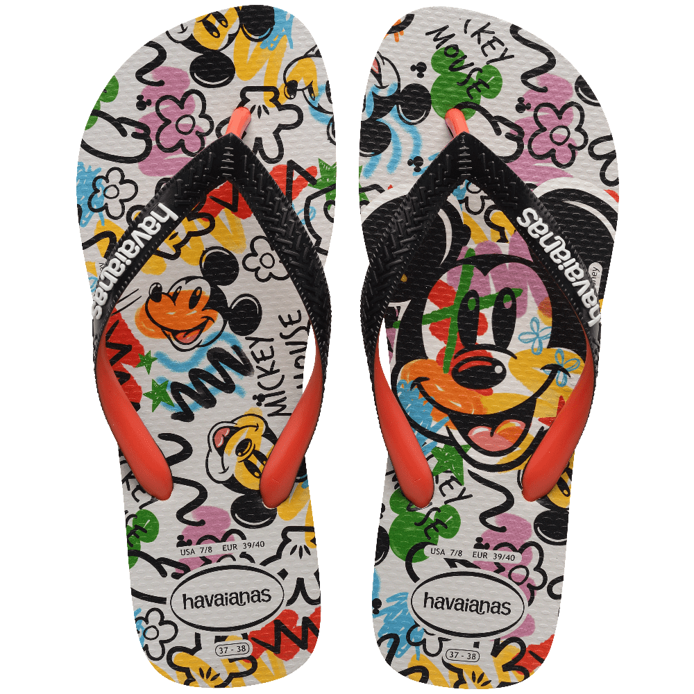 Chinelo Havaianas Disney Stylish Mickey - Bege Palha