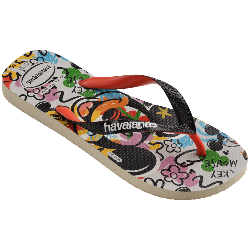 Chinelo Havaianas Disney Stylish Mickey - Bege Palha