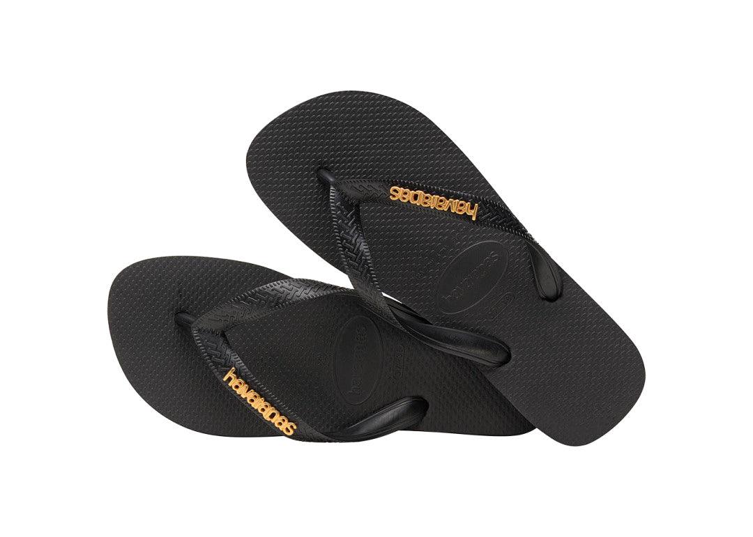 Chinelo Havaianas Top Logo Metallic - Preto