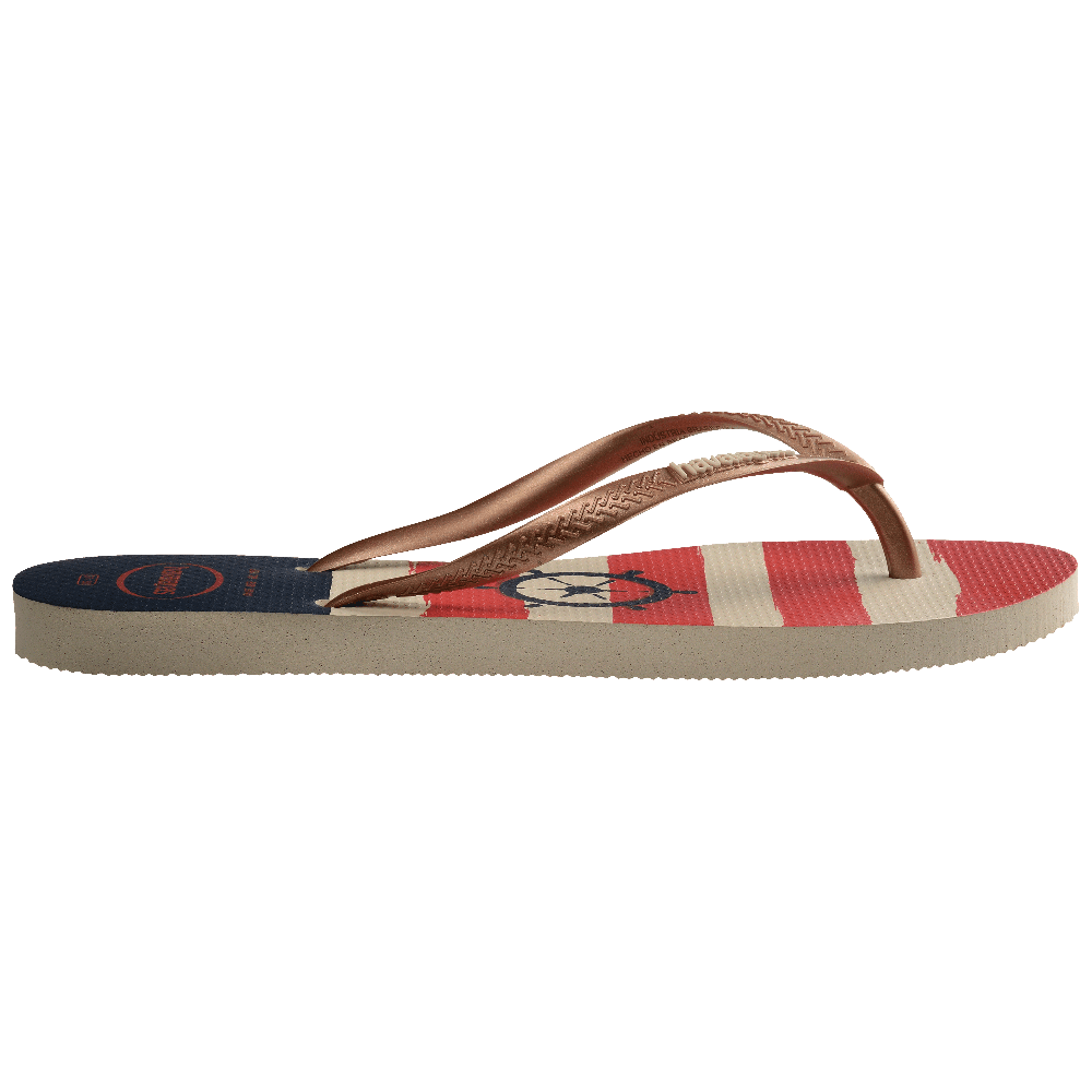 Chinelo Havaianas Slim Nautical - Bege Palha