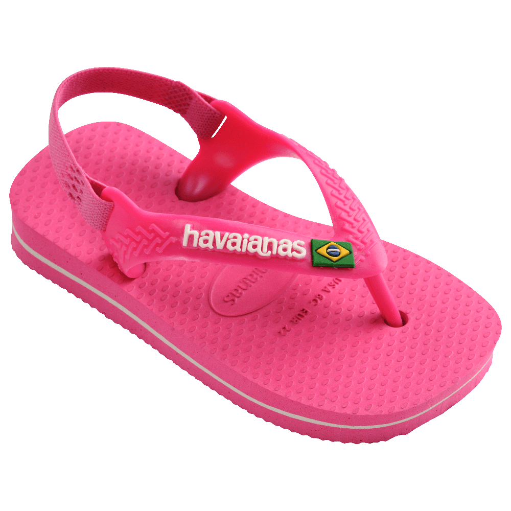 Chinelo Havaianas Baby Brasil Logo - Rosa Flux