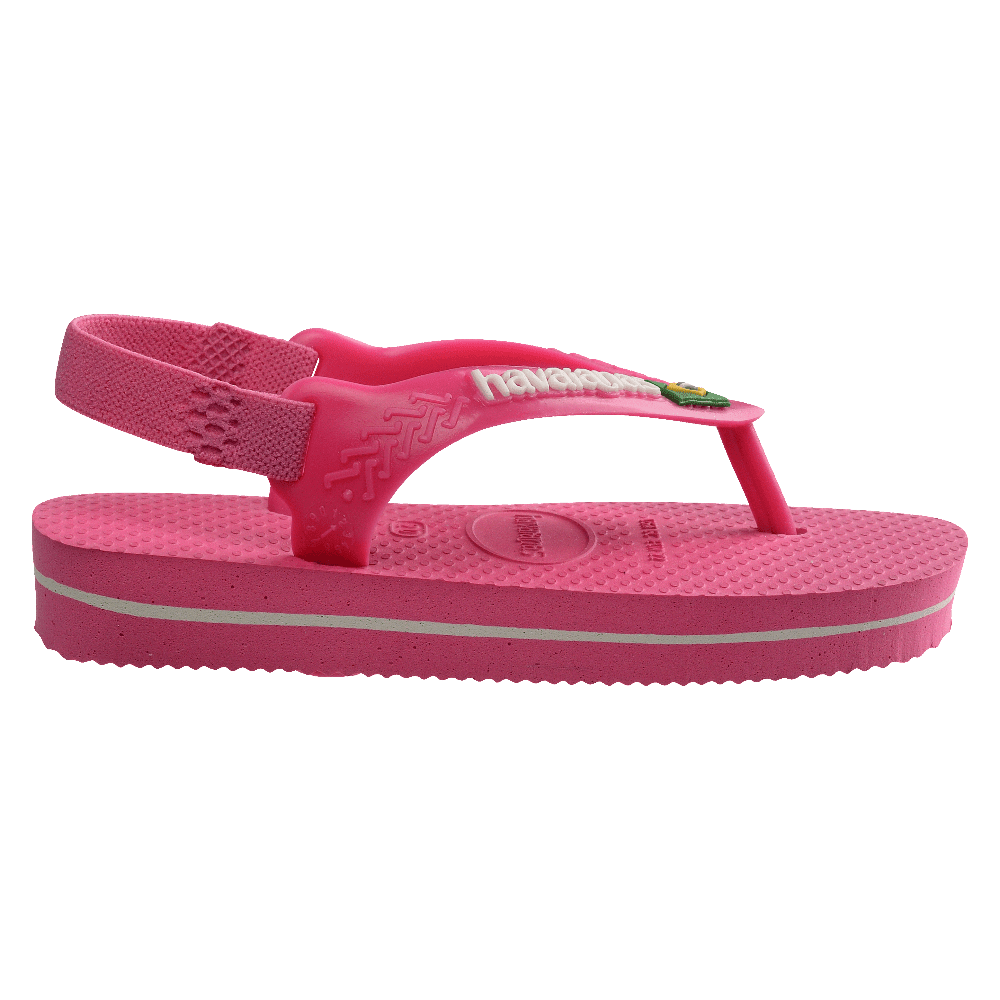 Chinelo Havaianas Baby Brasil Logo - Rosa Flux