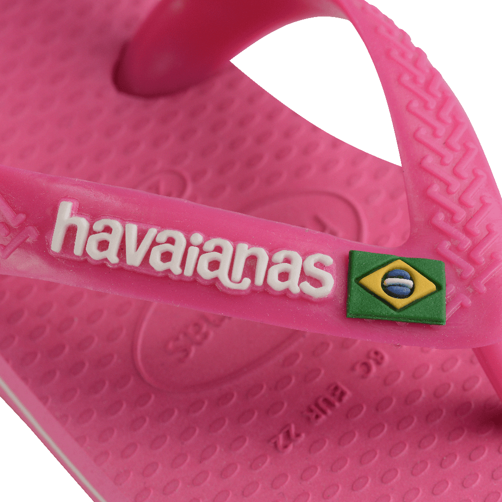 Chinelo Havaianas Baby Brasil Logo - Rosa Flux