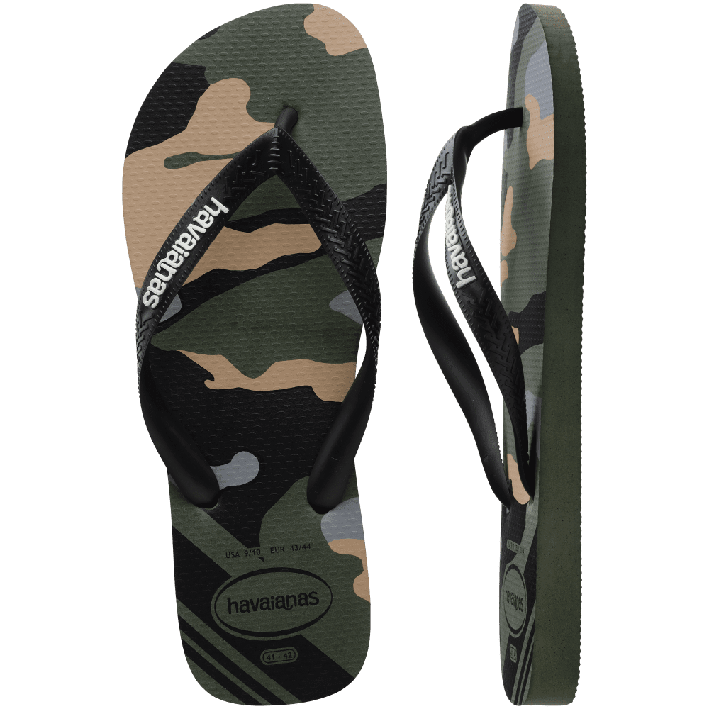 Chinelo Havaianas Top Camu - Verde Oliva