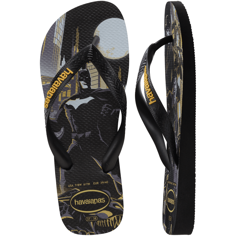 Chinelo Havaianas Top Heróis DC Batman e Vilões - Preto