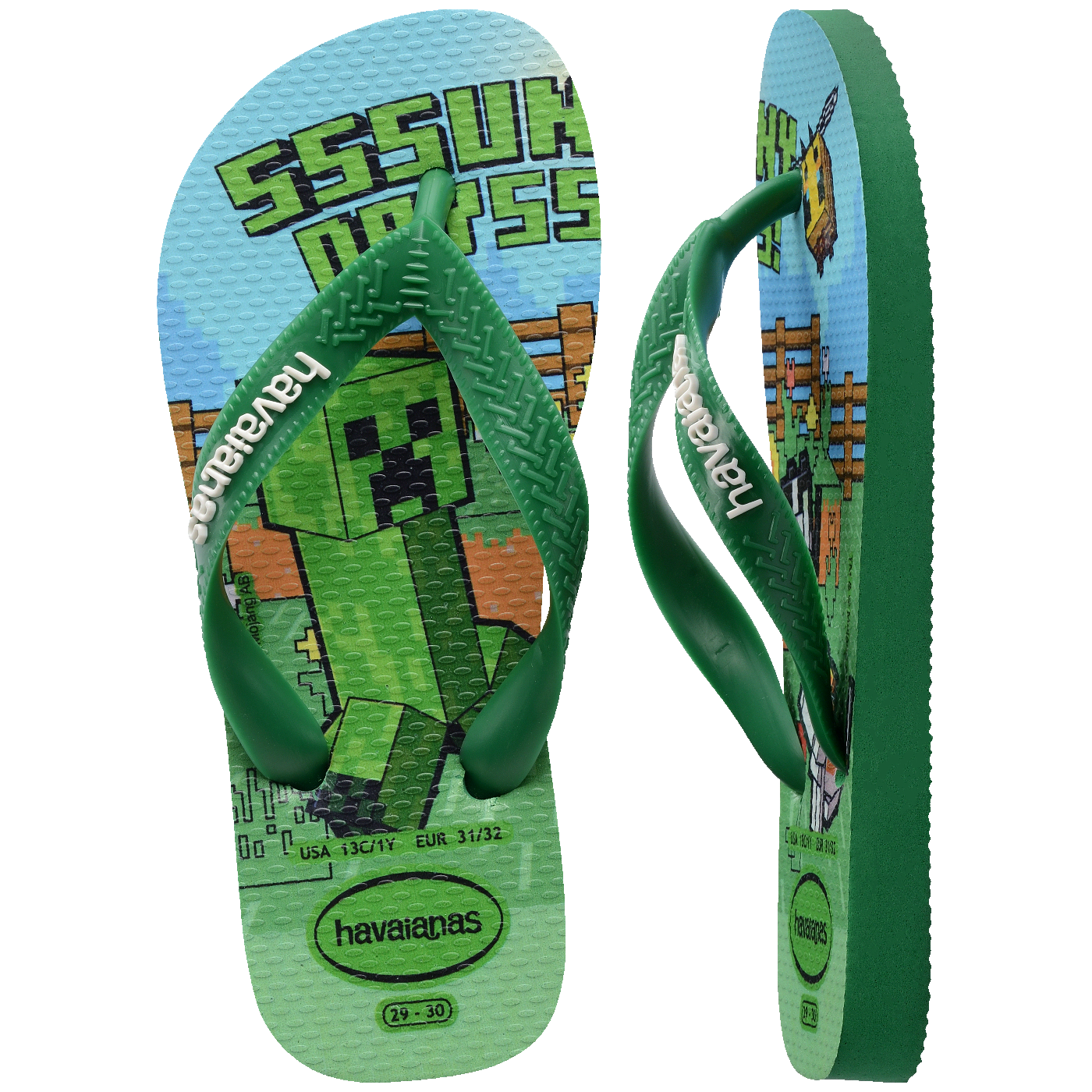 Chinelo Havaianas Infantil Minecraft