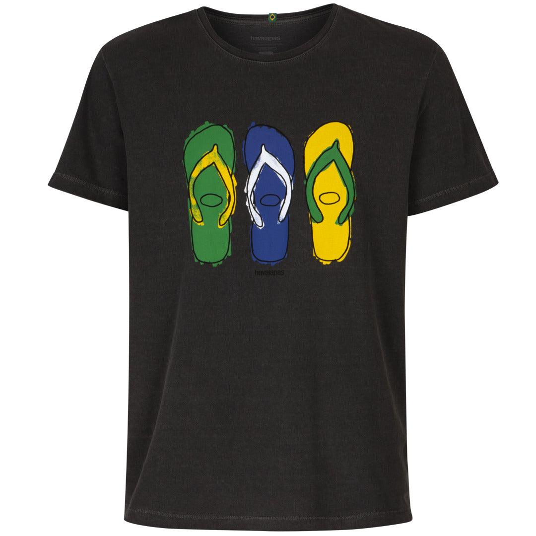 Camiseta Havaianas Masculina Brasil Pop - Preto