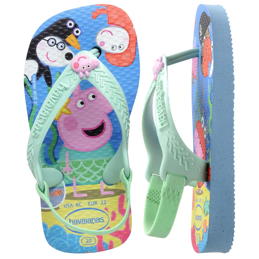 Chinelo Havaianas Baby Peppa Pig - Azul Lavanda