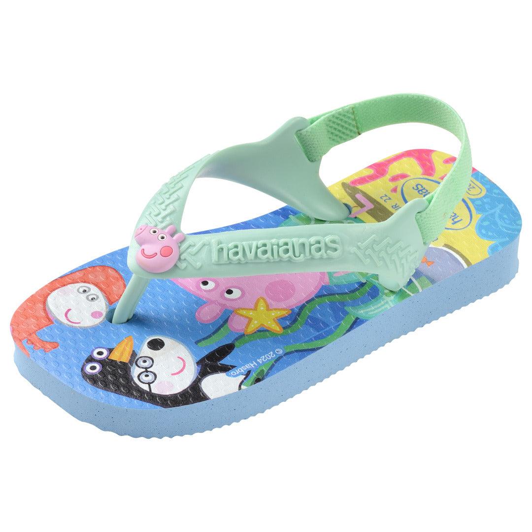 Chinelo Havaianas Baby Peppa Pig - Azul Lavanda