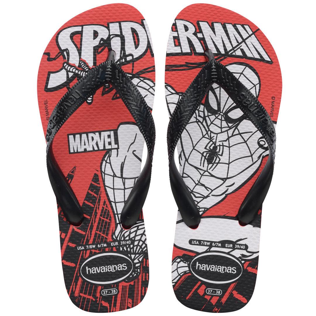 Chinelo Havaianas Top Marvel Logomania - Vermelho Rubi