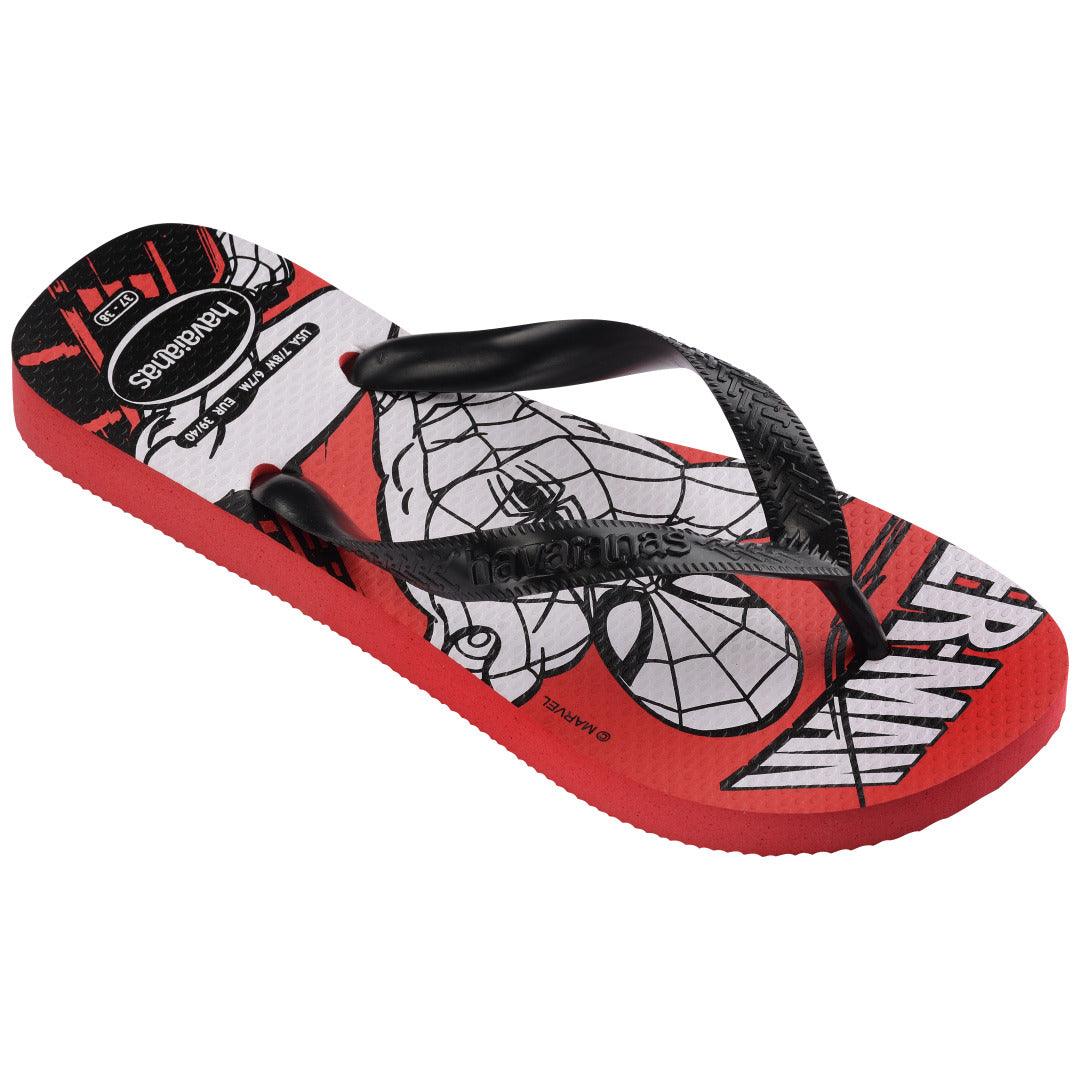 Chinelo Havaianas Top Marvel Logomania - Vermelho Rubi