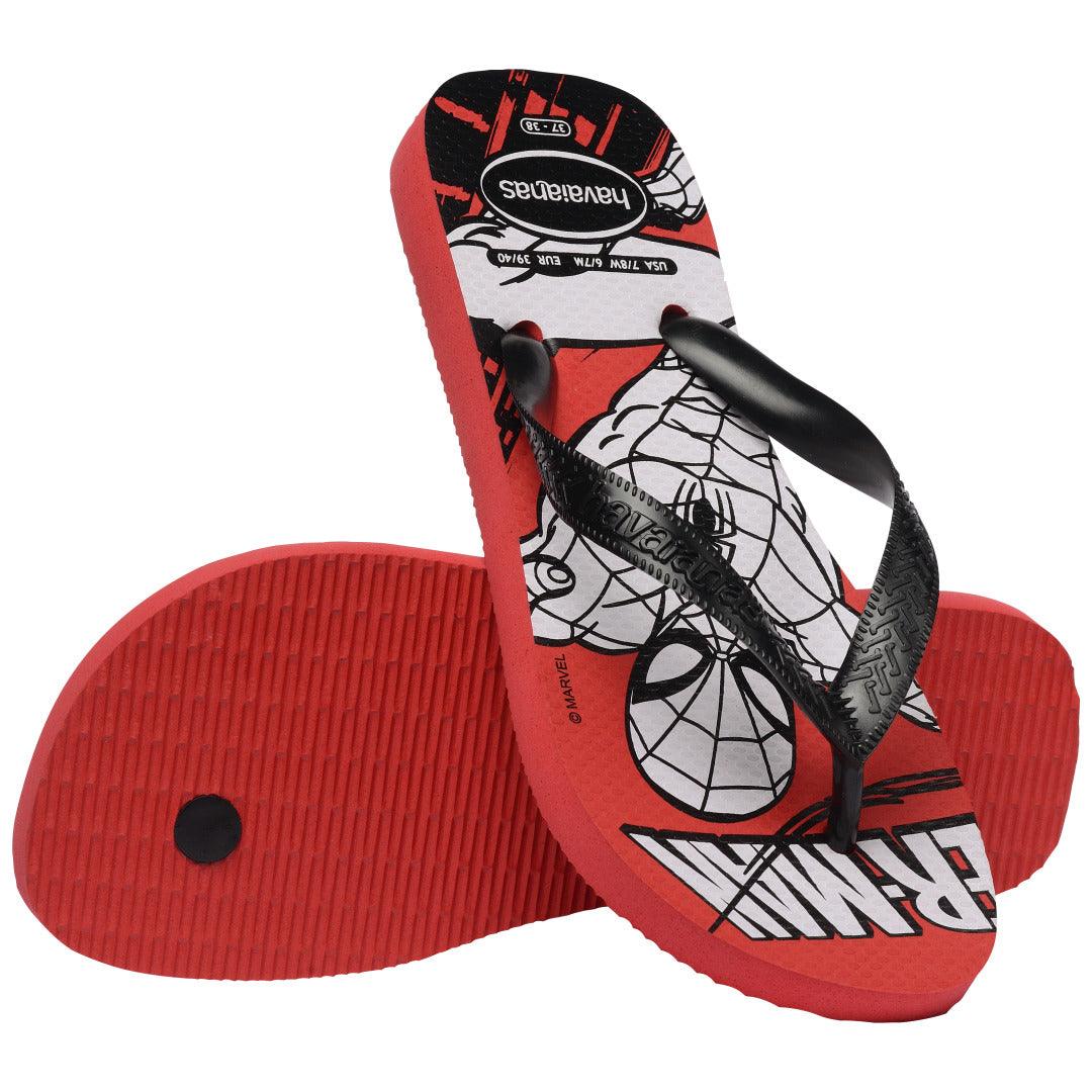Chinelo Havaianas Top Marvel Logomania - Vermelho Rubi