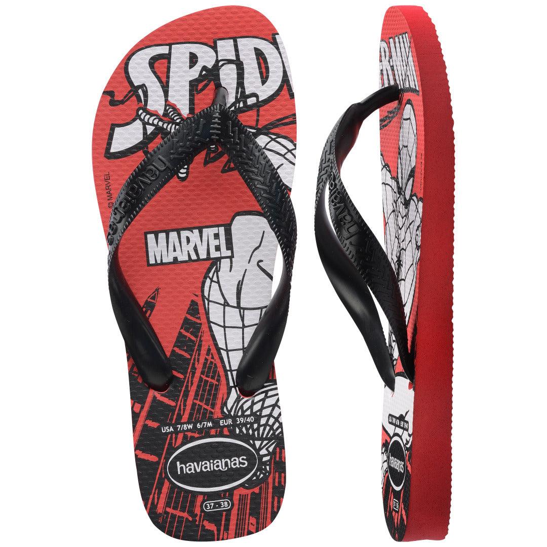 Chinelo Havaianas Top Marvel Logomania - Vermelho Rubi
