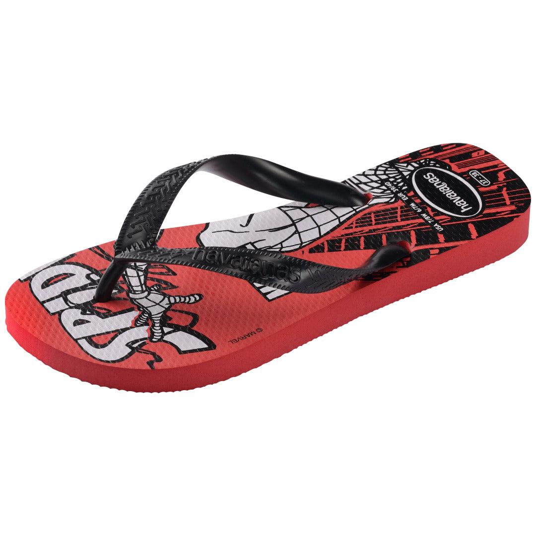 Chinelo Havaianas Top Marvel Logomania - Vermelho Rubi