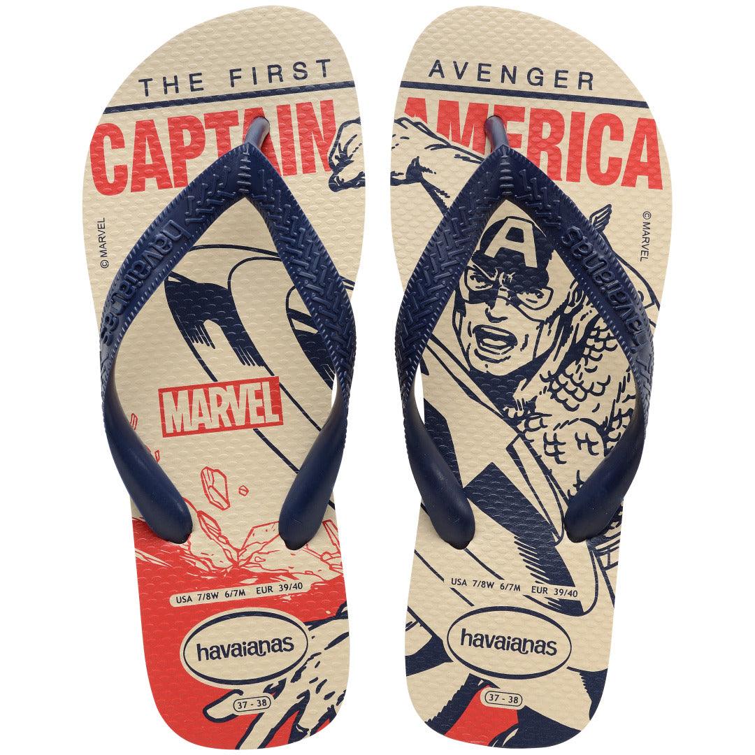 Chinelo Havaianas Top Marvel Logomania - Marinho