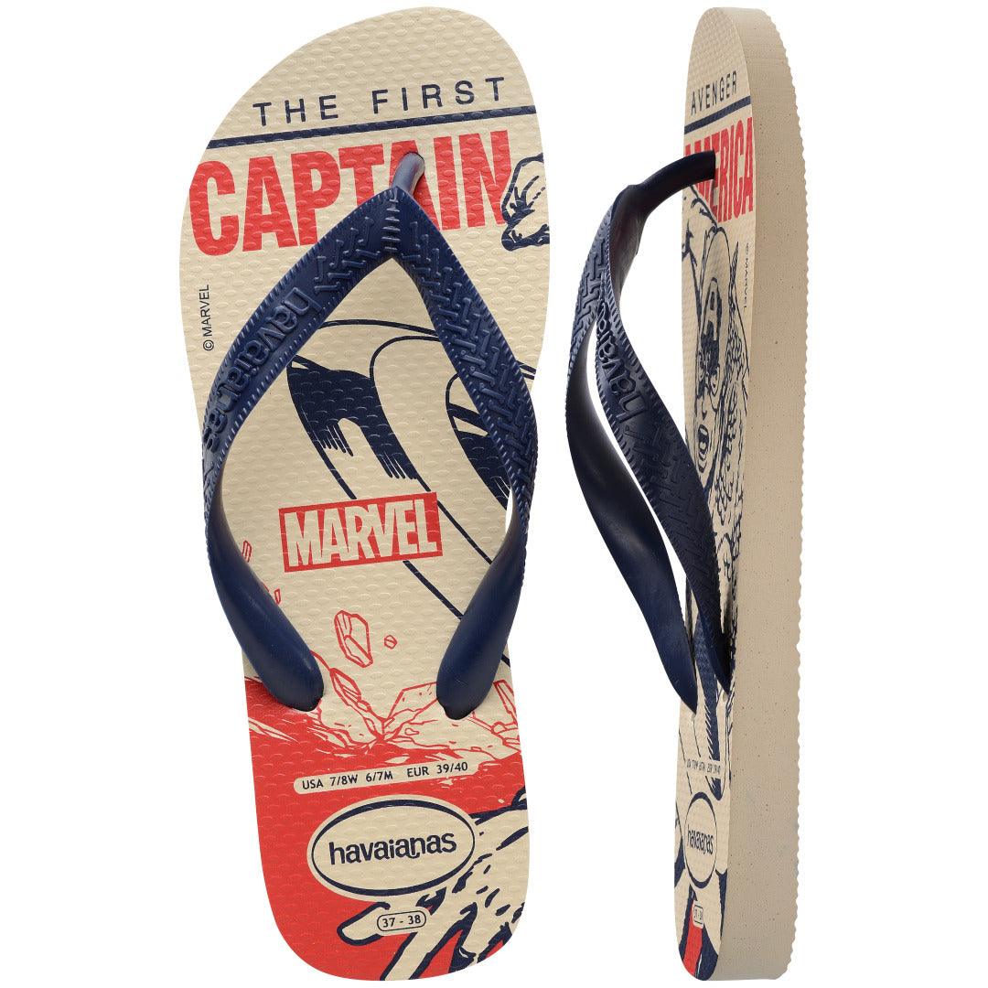 Chinelo Havaianas Top Marvel Logomania - Marinho