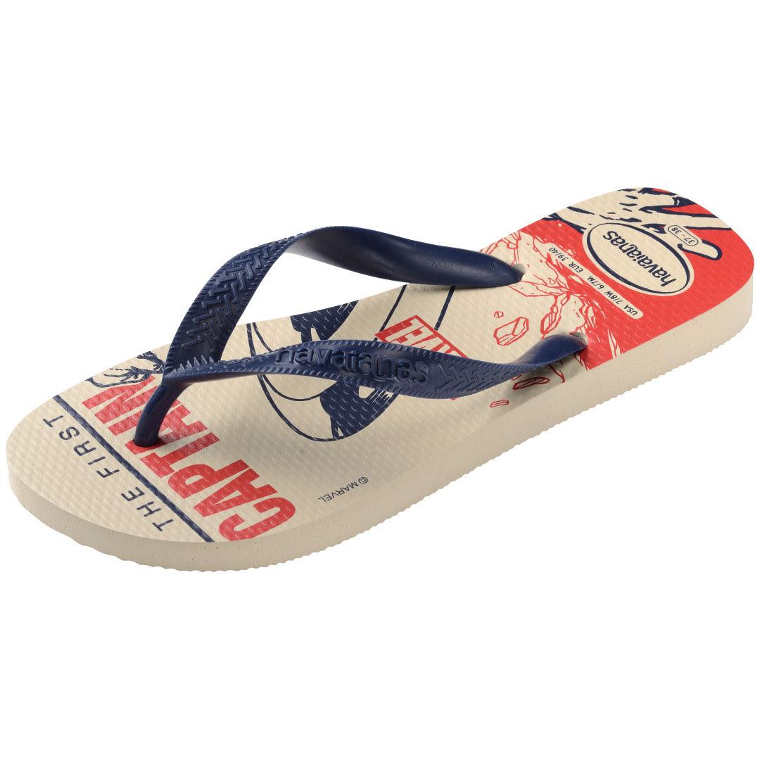 Chinelo Havaianas Top Marvel Logomania - Marinho