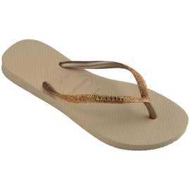 Chinelo Havaianas Slim Glitter II - Dourado Claro