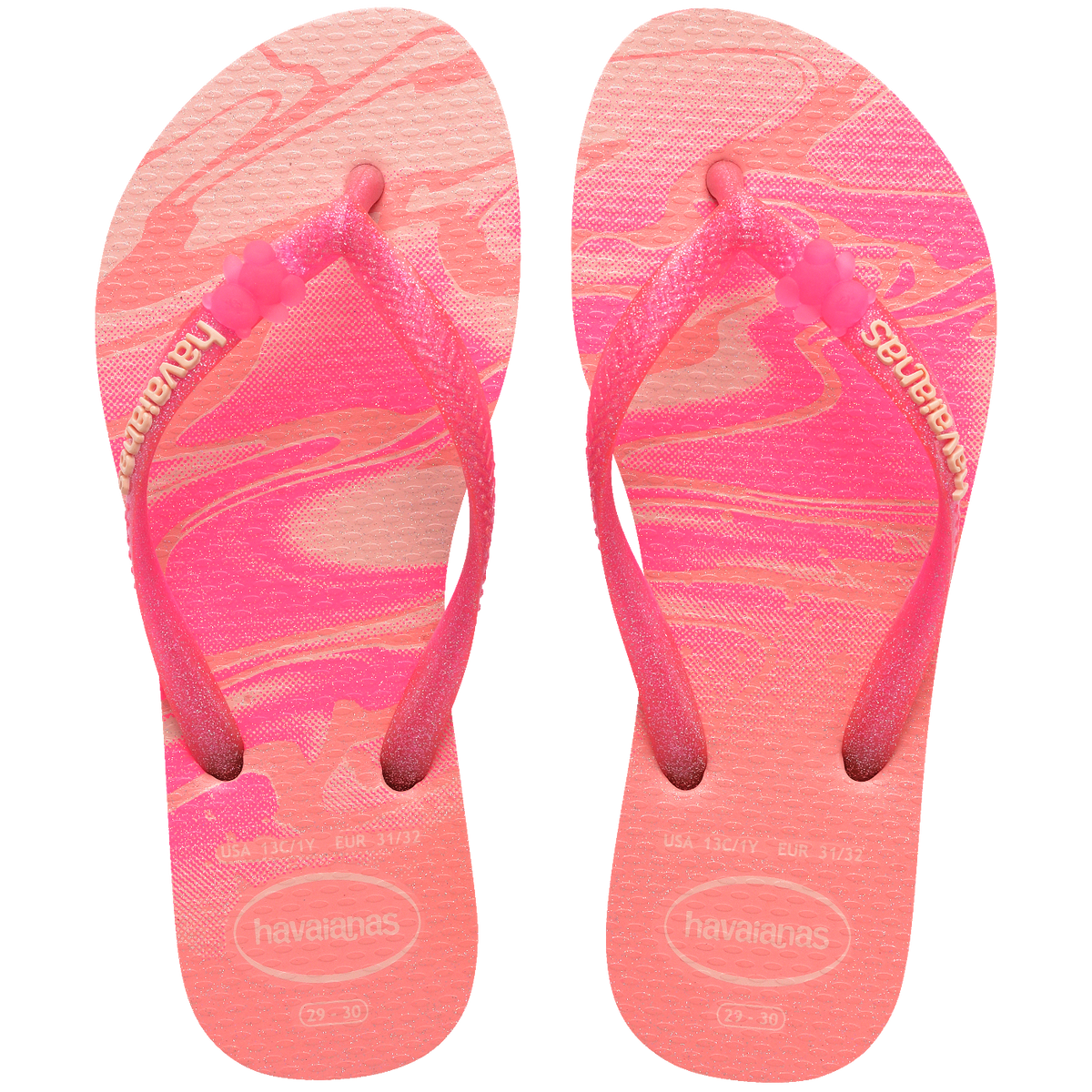 Kit Havaianas para Presente: Chinelo Infantil Slim Glitter II + Bolsa Transversal Infantil
