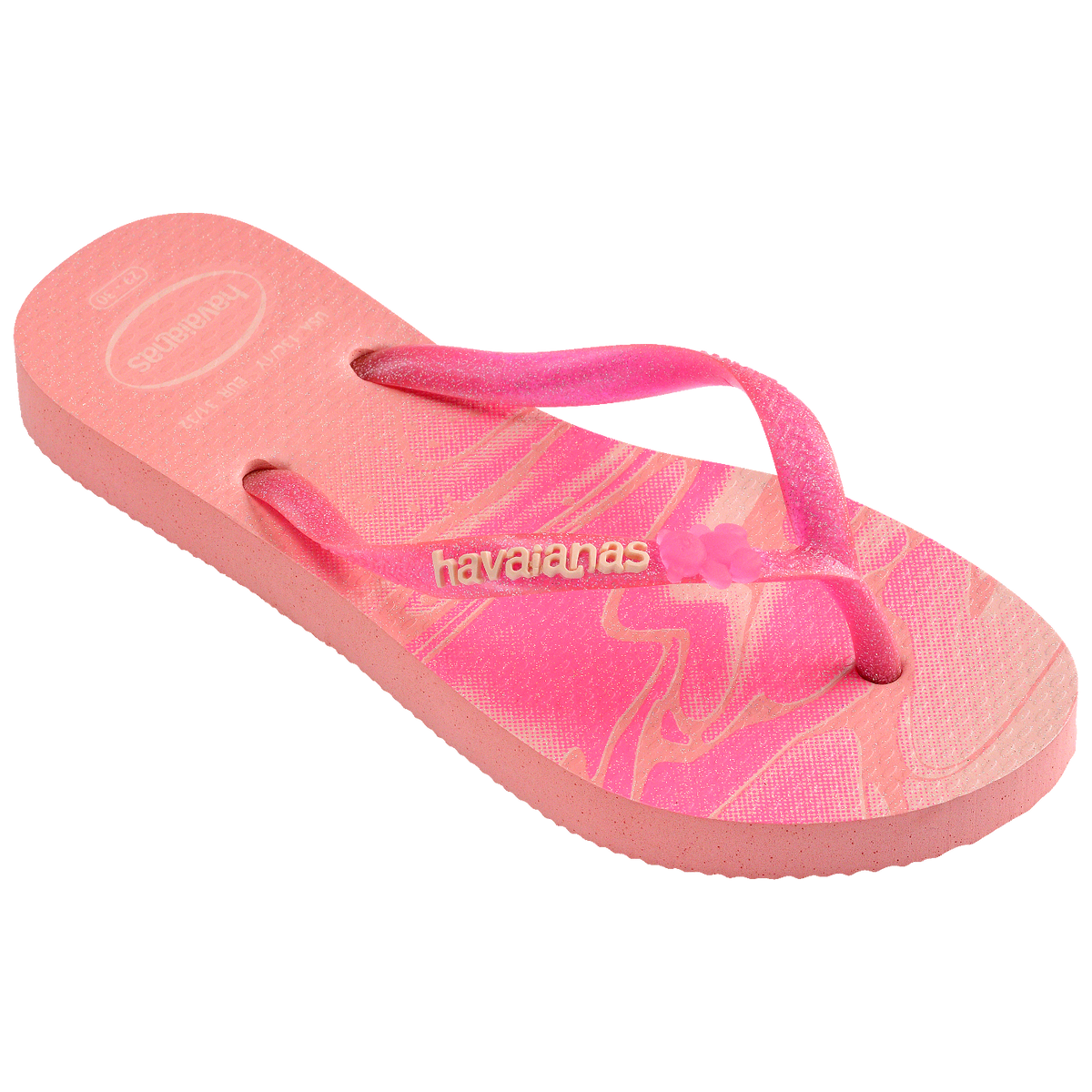 Kit Havaianas para Presente: Chinelo Infantil Slim Glitter II + Bolsa Transversal Infantil