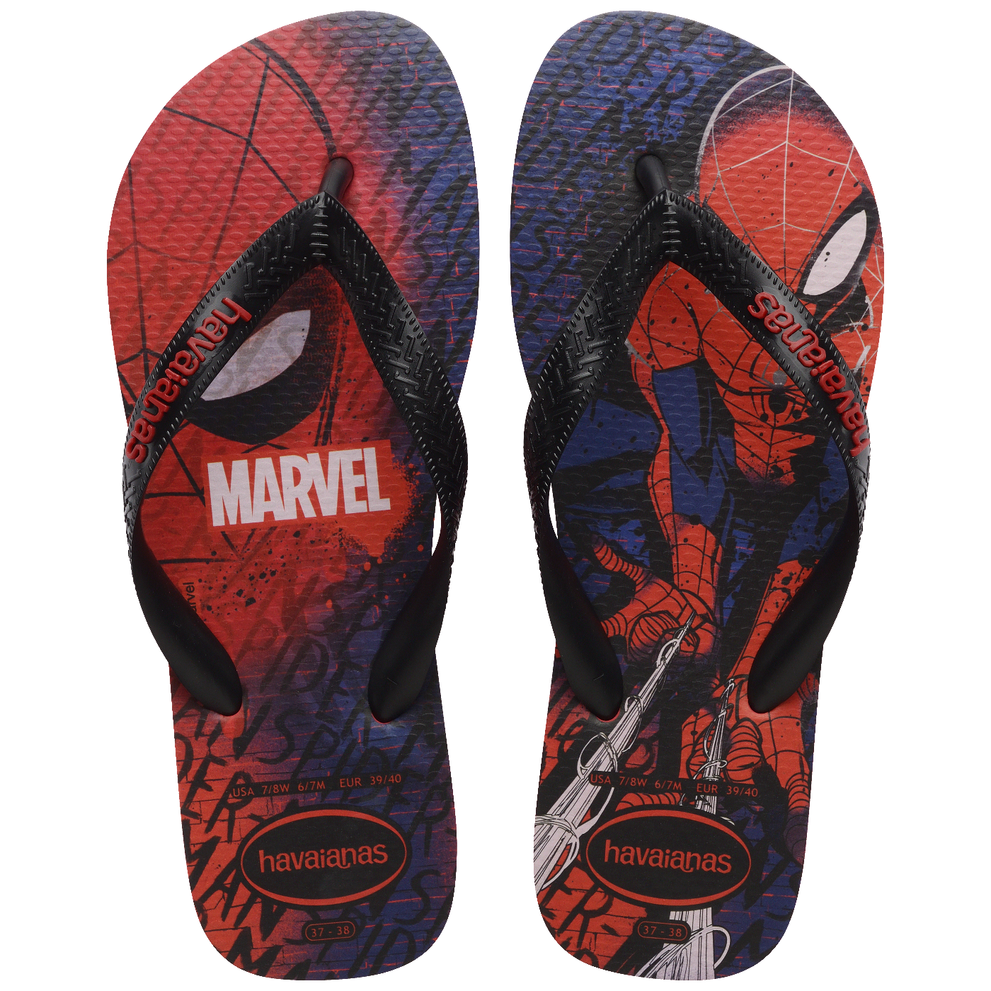 Chinelo Havaianas Top Marvel Classicos Homem-Aranha