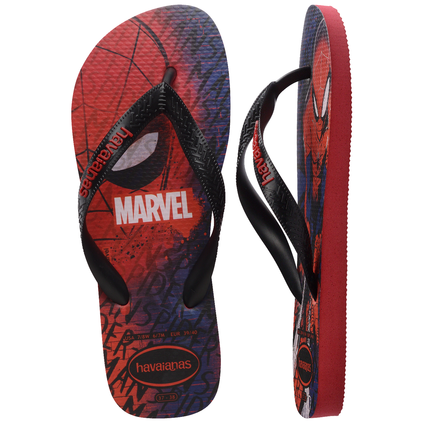 Chinelo Havaianas Top Marvel Classicos Homem-Aranha