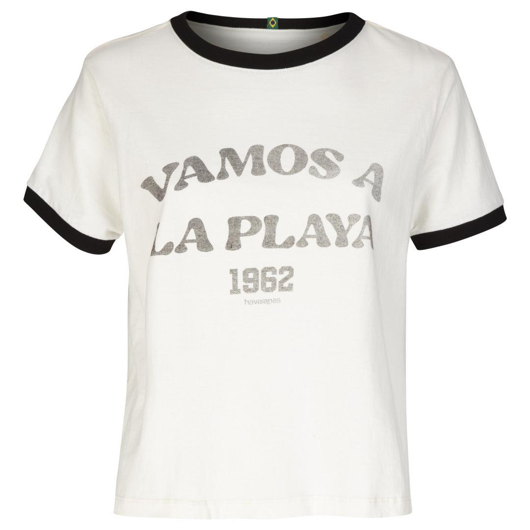 Camiseta Feminina Havaianas Vamos à La Playa - Off White
