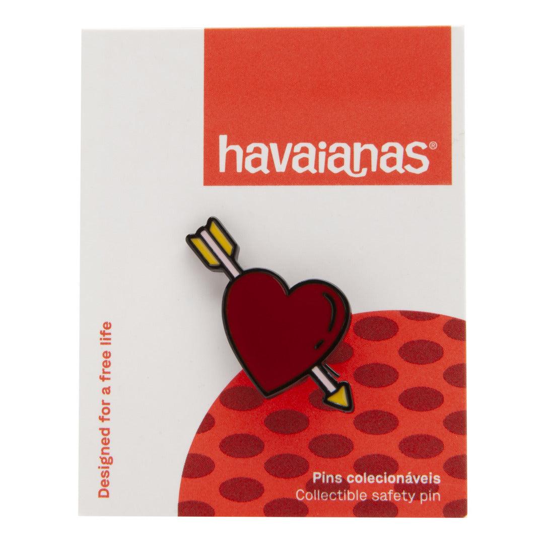 Pin Havaianas Cool Coração - Vermelho